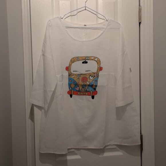 Peace Bus Ladies Bohemian Top - Picture 1 of 3